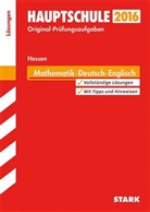 Gabriele Bachmann, Gisela Güntner-Bartsch, Petr Koch, Petra Koch, Kari Marré-Harrak, Karin Marré-Harrak... - Hauptschule 2016 - Mathematik - Deutsch - Englisch, Hessen, Lösungen