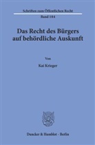 Kai Krieger - Das Recht des Bürgers auf behördliche Auskunft.