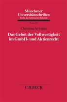 Christina Avvento, Christina (Dr.) Avvento, Armi Engländer, Armin Engländer, Rudolf Streinz - Das Gebot der Vollwertigkeit im GmbH- und Aktienrecht