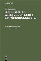 Gottlieb Planck - Gottlieb Planck: Bürgerliches Gesetzbuch nebst Ein - Band 3: Sachenrecht