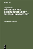 Gottlieb Planck - Gottlieb Planck: Bürgerliches Gesetzbuch nebst Ein - Band 4: Familienrecht