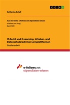 Katharina Schall - IT-Recht und E-Learning. Urheber- und Datenschutzrecht bei Lernplattformen