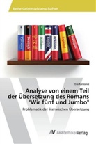Eva Karasová - Analyse von einem Teil der Übersetzung des Romans "Wir fünf und Jumbo"