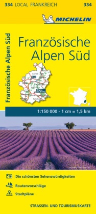 MICHELI,  Michelin - Michelin Karte Französische Alpen Süd - Straßen- und Tourismuskarte 1:150.000; Auflage 2020