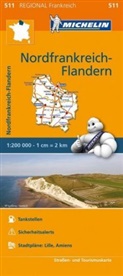 Michelin - Michelin Karte Nordfrankreich, Flandern. Nord-Pas-de-Calais, Picardie