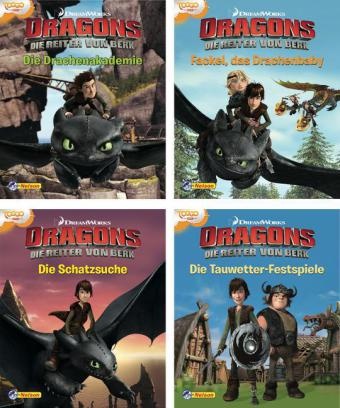 Dreamworks Dragons Nr.1-4 - Die Drachenakademie; Fackel, das Drachenbaby; die Schatzsuche, die Tauwetter-Festspiele