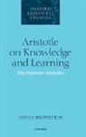 David Bronstein, David (Georgetown University) Bronstein - Aristotle on Knowledge and Learning