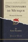 Léon Escudier - Dictionnaire de Musique