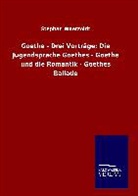 Stephan Waetzoldt - Goethe - Drei Vorträge: Die Jugendsprache Goethes - Goethe und die Romantik - Goethes Ballade