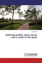 Mark Daker - Defining public open space - not a walk in the park