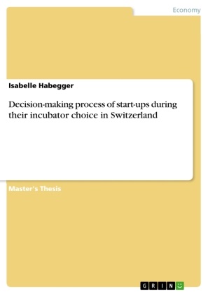 Isabelle Habegger - Decision-making process of start-ups during their incubator choice in Switzerland