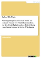 Raphael Scheffczyk - Nutzungsmöglichkeiten von Daten aus sozialen Netzen bei Finanzdienstleistern zur Kreditwürdigkeitsanalyse. Entwicklung eines Szenarios und kritische Würdigung