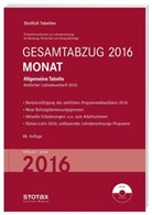Stollfuß Tabellen: Gesamtabzug 2016 Monat, m. CD-ROM