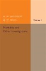 H. W. Haycocks, H. W. Perks Haycocks, Haycocks H. W., W. Perks, William T. Perks - Mortality and Other Investigations