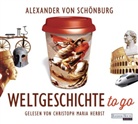Alexander von Schönburg, Christoph Maria Herbst - Weltgeschichte to go, 4 Audio-CDs (Audiolibro)