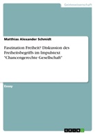 Matthias Alexander Schmidt - Faszination Freiheit? Diskussion des Freiheitsbegriffs im Impulstext "Chancengerechte Gesellschaft"
