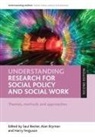 Saul Becker, Saul Becker, Saul (University of Sussex Becker, Alan Bryman, Alan (School of Management Bryman, Harry Ferguson... - Understanding Research for Social Policy and Social Work