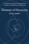 David I. Backer - Elements of Discussion