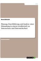 Bernd Birkicht - Planung, Durchführung und Analyse einer Erkundung in einem Großbetrieb zu Datenschutz und Datensicherheit