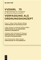 et al., et al., Hans Michae Heinig, Hans Michael Heinig, Fran Mayer, Franz Mayer... - Verfassung als Ordnungskonzept