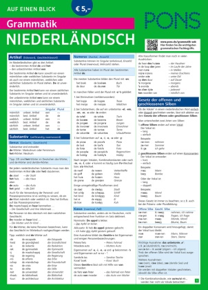 Digna Myrte Hobbelink - PONS Grammatik auf einen Blick, Niederländisch - Alle wichtigen grammatischen Themen auf einen Blick