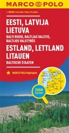 Estland, Lettland, Litauen Baltische Staaten 1:800 000