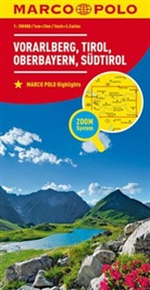 Voralbert, Tirol, Oberbayern, Südtirol 1:200 000