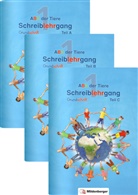 Rosemari Handt, Klau Kuhn, Klaus Kuhn, Ker Mrowka-Nienstedt, Kerstin Mrowka-Nienstedt, Heike Treiber... - ABC der Tiere, Neubearbeitung 2016: ABC der Tiere 1 - Schreiblehrgang Grundschrift, Teil A, B und C, 3 Teile