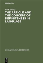 Jirí Krámský - The Article and the Concept of Definiteness in Language