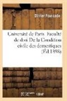 Fourcade-O - Faculte de droit. de la condition