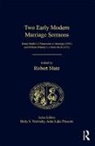 Robert Matz, Robert (EDT) Matz, Robert Matz, Matz Robert - Two Early Modern Marriage Sermons