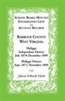 Sharon Wilmoth Harsh - School Board Minutes, Enumerations Lists and Account Records, Barbour County, West Virginia
