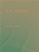 Lessing, Ferdinand D Lessing, Ferdinand Diederich Lessing - Mongolian-English Dictionary