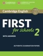  Cambridge English Language Assessment,  Cambridge ESOL,  Cambridge University Press - First for Schools 2 Student Book with Answers