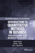 B Kolluri, Bhara Kolluri, Bharat Kolluri, Bharat Panik Kolluri, Kolluri Bharat, Michael Panik... - Solutions Manual to Accompany Introduction to Quantitative Methods