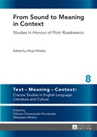 Alicja Witalisz - From Sound to Meaning in Context