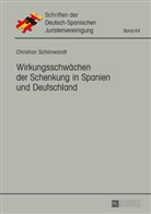 Christian Schönwandt, As. Hispano-Alemana de Jurista - Wirkungsschwächen der Schenkung in Spanien und Deutschland