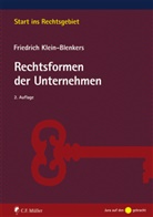 Friedrich Klein-Blenkers - Rechtsformen der Unternehmen
