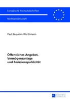 Benjamin Werthmann, Paul Benjamin Werthmann - Öffentliches Angebot, Vermögensanlage und Emissionspublizität