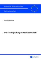 Matthias Grote - Die Sonderprüfung im Recht der GmbH
