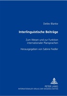 Detlev Blanke, Sabine Fiedler - Interlinguistische Beiträge