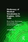 Juhani Norri, Norri Juhani - Dictionary of Medical Vocabulary in English, 1375-1550