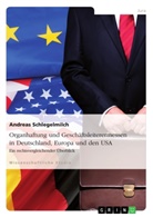 Andreas Schlegelmilch - Organhaftung und Geschäftsleiterermessen in Deutschland, Europa und den USA