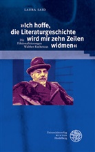 Laura Said, Laura Raluca Said - "Ich hoffe, die Literaturgeschichte wird mir zehn Zeilen widmen"