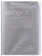 Mark´S - MARK'S Taschenkalender A6 vertikal, Storage.it, Silver 2016/2017