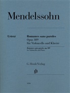 Felix Mendelssohn Bartholdy, Felix Mendelssohn-Bartholdy, Ernst-Günter Heinemann - Felix Mendelssohn Bartholdy - Romance sans paroles op. 109