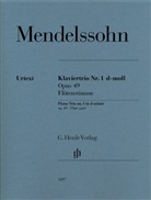 Felix Mendelssohn Bartholdy, András Adorján - Felix Mendelssohn Bartholdy - Klaviertrio Nr. 1 d-moll op. 49