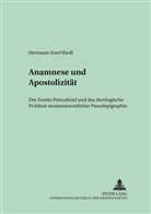 Hermann Josef Riedl, Regensburger Studien zur Theologie - Anamnese und Apostolizität