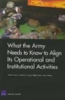 Frank Camm, Cynthia R Cook, Cynthia R. Cook, Ralph Masi, Anny Wong - What the Army Needs to Know to Align its Operational and Institutional Activities