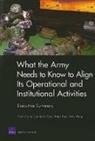 Frank Camm, Cynthia R Cook, Cynthia R. Cook, Ralph Masi, Anny Wong - What the Army Needs to Know to Align its Operational and Institutional Activities